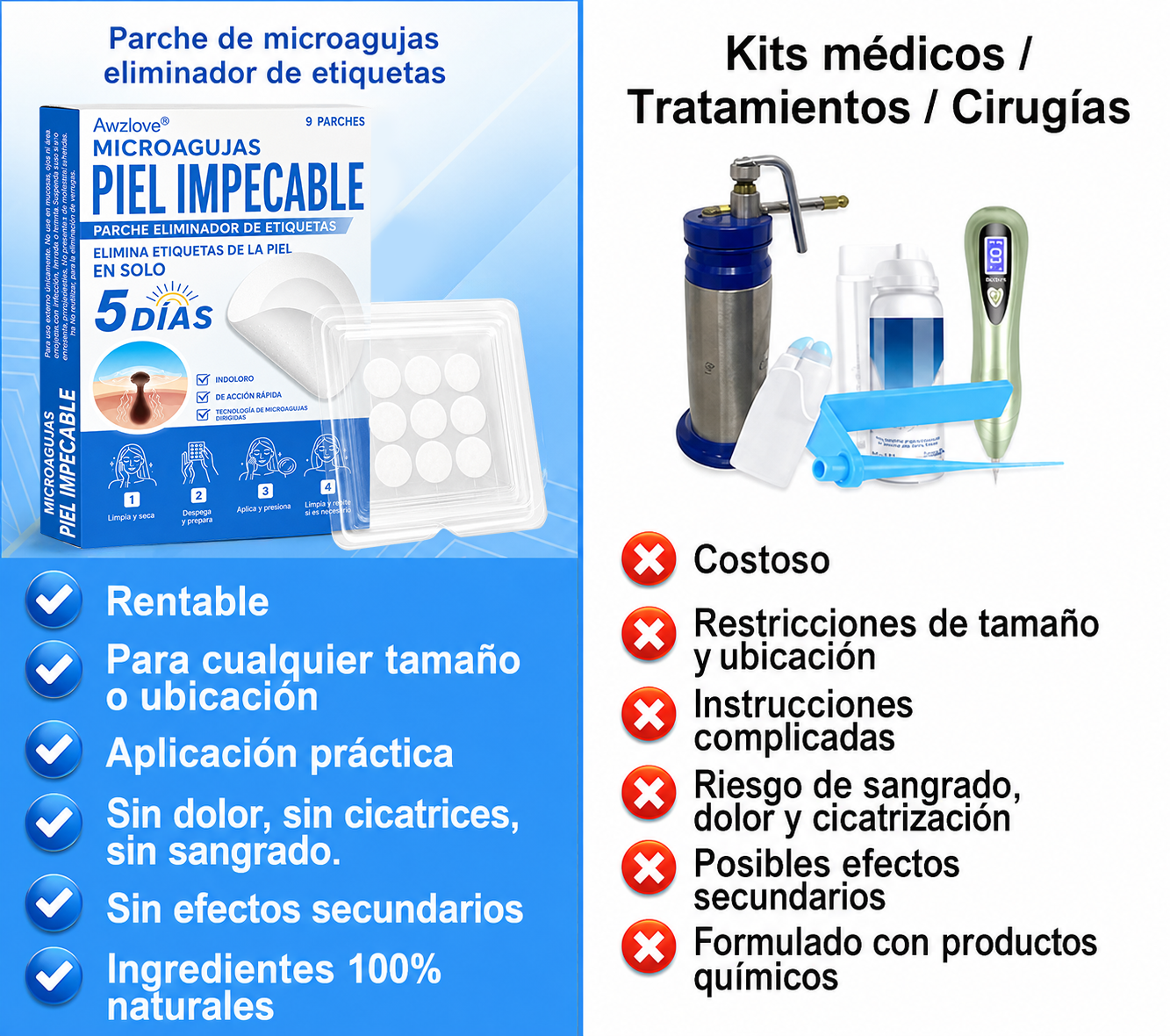 Awzlove®  𝐏𝐚𝐫𝐜𝐡𝐞𝐬 𝐡𝐢𝐝𝐫𝐨𝐜𝐨𝐥𝐨𝐢𝐝𝐞𝐬 𝐜𝐨𝐧 𝐦𝐢𝐜𝐫𝐨𝐚𝐠𝐮𝐣𝐚𝐬 𝟐 𝐞𝐧 𝟏  𝐄𝐬𝐩𝐞𝐜𝐢𝐚𝐥𝐦𝐞𝐧𝐭𝐞 𝐝𝐢𝐬𝐞ñ𝐚𝐝𝐨𝐬 𝐩𝐚𝐫𝐚 𝐞𝐥𝐢𝐦𝐢𝐧𝐚𝐫 𝐥𝐮𝐧𝐚𝐫𝐞𝐬 𝐞𝐥𝐞𝐯𝐚𝐝𝐨𝐬, 𝐚𝐜𝐧é, 𝐯𝐞𝐫𝐫𝐮𝐠𝐚𝐬 𝐩𝐥𝐚𝐧𝐚𝐬 𝐲 𝐩𝐫𝐨𝐭𝐮𝐛𝐞𝐫𝐚𝐧𝐜𝐢𝐚𝐬 𝐜𝐮𝐭á𝐧𝐞𝐚𝐬 | 𝐏𝐚𝐪𝐮𝐞𝐭𝐞 𝐝𝐞 𝟏𝟒𝟒 𝐮𝐧𝐢𝐝𝐚𝐝𝐞𝐬  🐒🐶1
