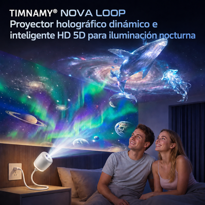 Proyector de luz nocturna holográfica 5D dinámica e inteligente TIMNAMY® con proyección HD de última generación
