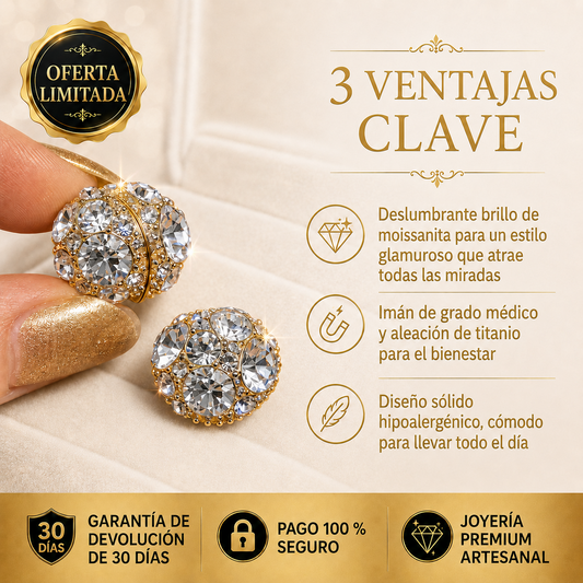 🌍Pendientes linfáticos magnéticos de moissanita TIMNAMY®: resultados rápidos, no se requiere perforación de la oreja. Oferta especial de último día: 50 % de descuento🍀