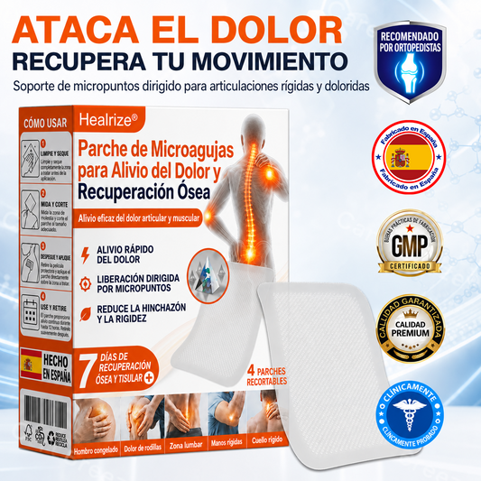 💌Tienda oficial ES: Parche de microagujas Healrize® para el alivio del dolor y la curación ósea (👨‍⚕️✅Reduce la hinchazón, el dolor, la rigidez, el enrojecimiento, el calor, las molestias y la fatiga articular)💖📌1