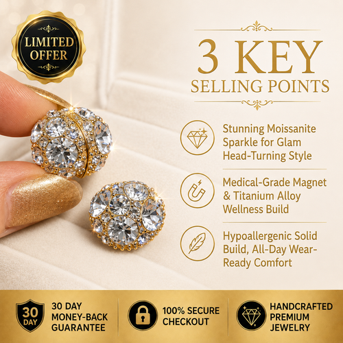 💖❤️TIMNAMY® Magnetic Moissanite Lymphatic Earrings-QUICK RESULTS, NO EAR PIERCING REQUIRED -LAST‑DAY SPECIAL: 50% OFF💖❤️