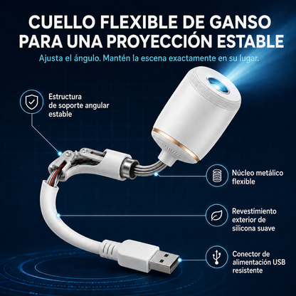 Proyector de luz nocturna holográfica 5D dinámica e inteligente TIMNAMY® con proyección HD de última generación
