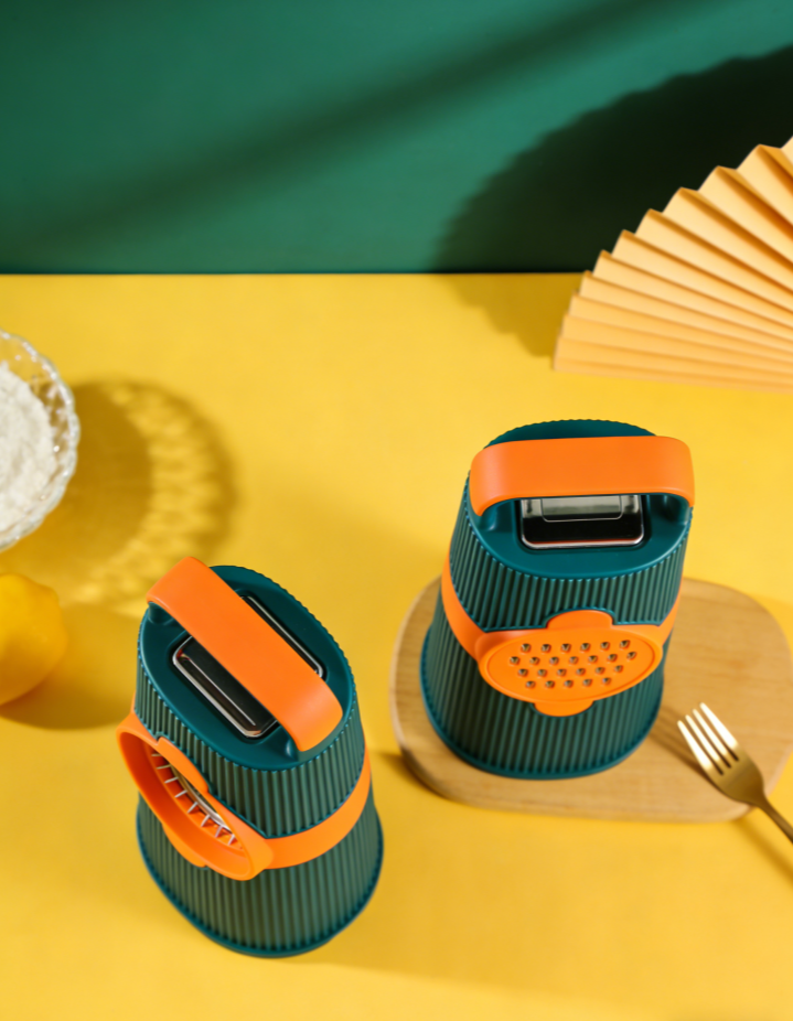 VerveGrind 4-in-1 Multi-Grater – Exclusive Color-Blocked Precision Grater with Interchangeable Blades