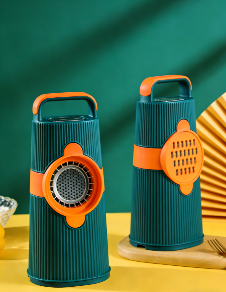 VerveGrind 4-in-1 Multi-Grater – Exclusive Color-Blocked Precision Grater with Interchangeable Blades